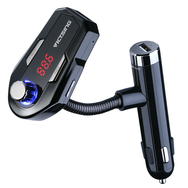 Victsing Wireless Bluetooth Handsfree FM Transmitter In-Car Dual USB Charger Kit